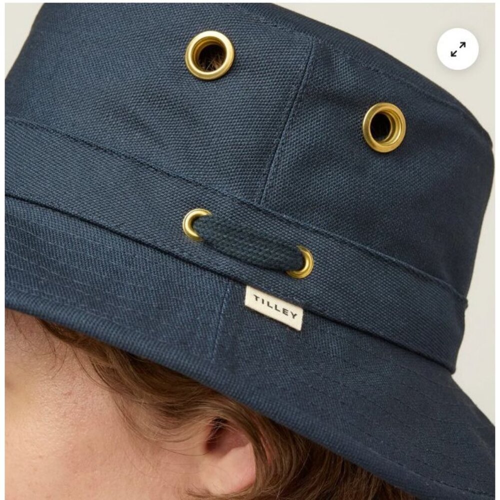 New Tilley T1 Iconic Bucket Hat Medium 7 1/4 New Navy Unisex MSRP$109 - Picture 7 of 16